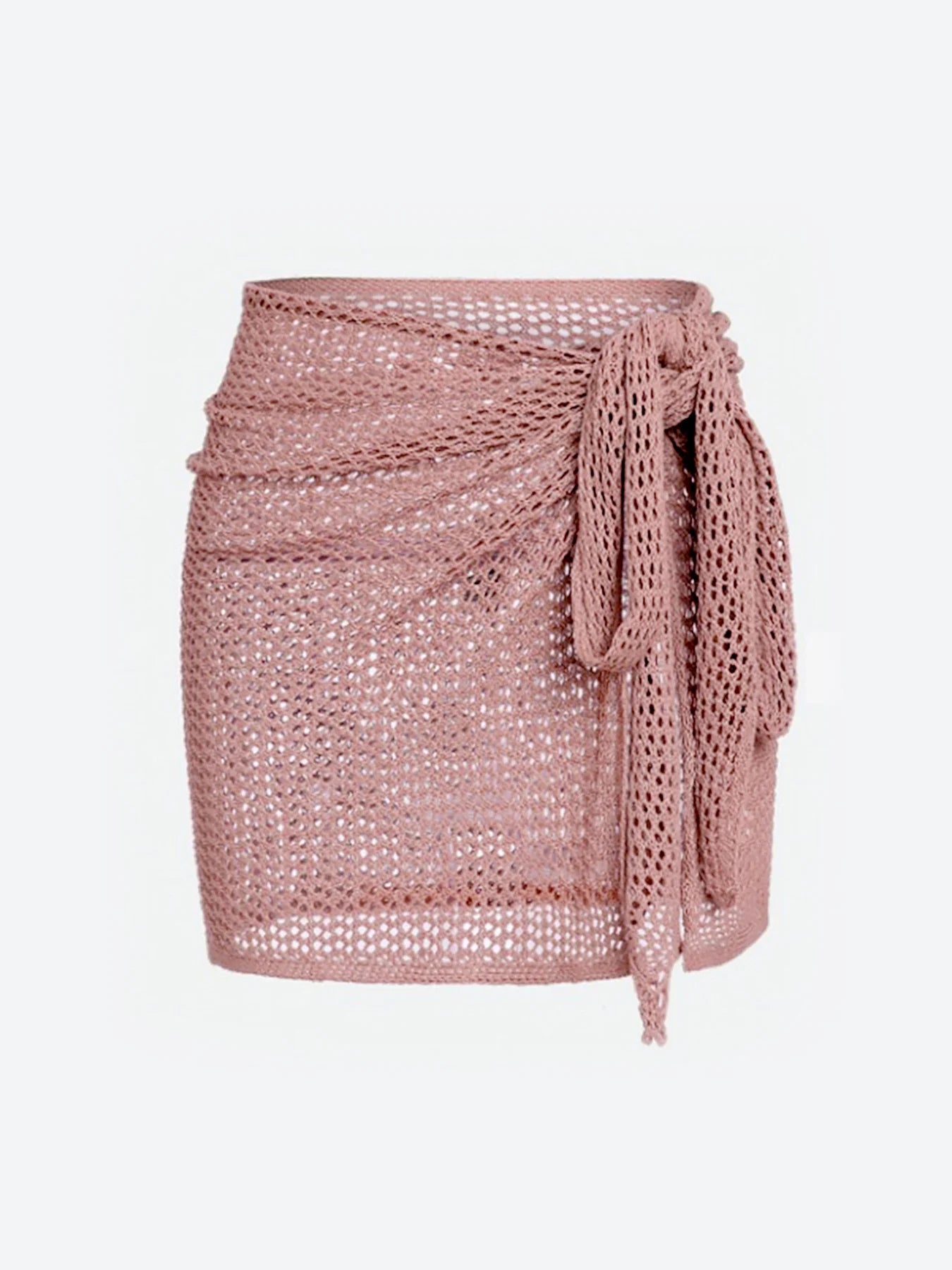 Women’s Knitted Hollow Beach Cover-Up Skirt – Sexy Summer Slit Design.
