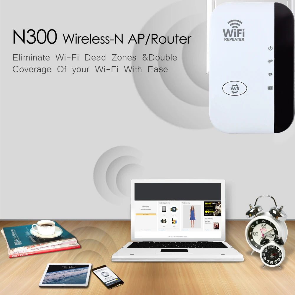 FENVI 300Mbps Wi-Fi Repeater – 802.11N Wireless Signal Booster