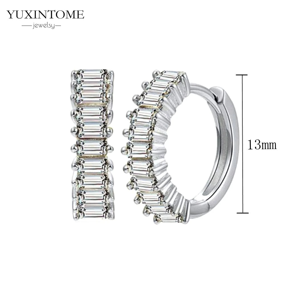 925 Sterling Silver White Zircon Tassel Hoop Earrings — Women’s Luxury Korean Fashion Jewelry 2025