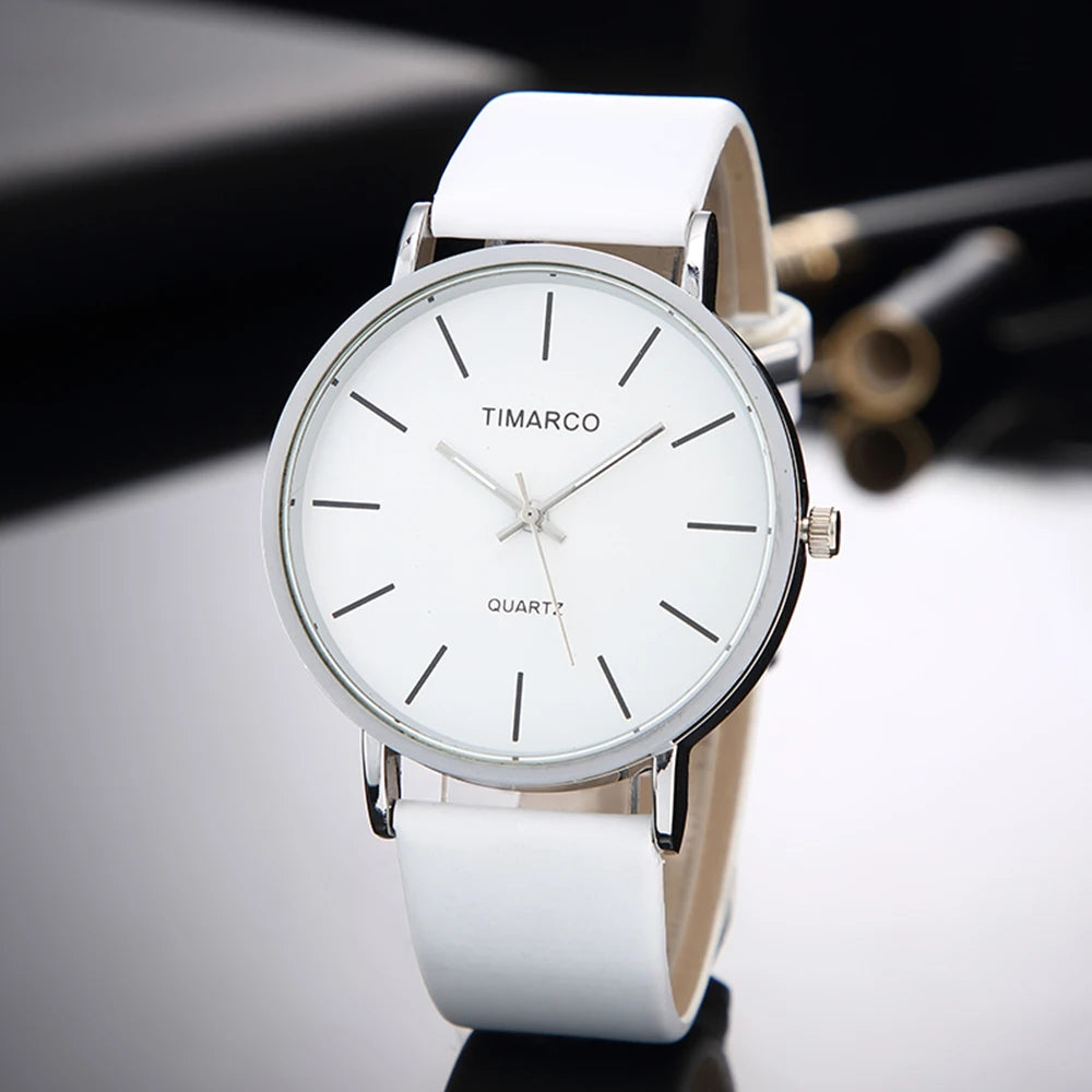 Simple Fashion Metal Round Dial Quartz Watch – Unisex Minimalist