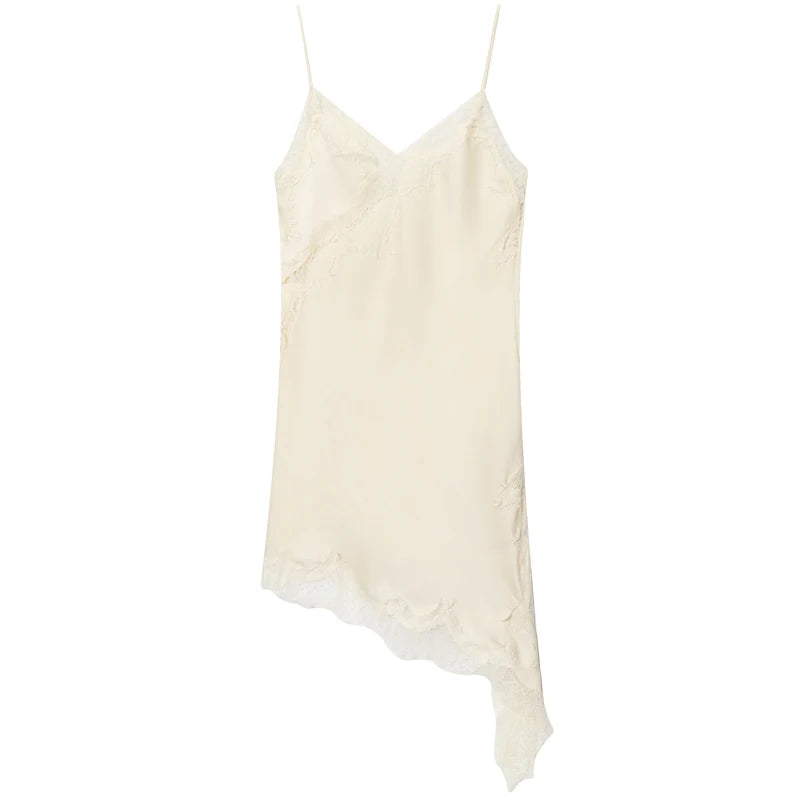 HXAO Women’s Lace Asymmetric Slip Dress – Summer 2025 Sexy Mini