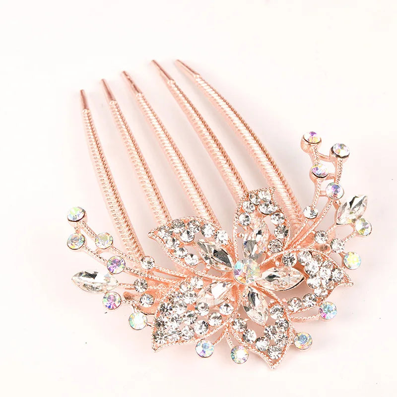 Shop women's bridal rhinestone hair combs, clips, pins, and tiaras for weddings.