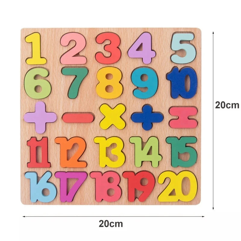 Montessori 3D Wooden Puzzle Baby Toys Early Learning Fruit Cognitive Board