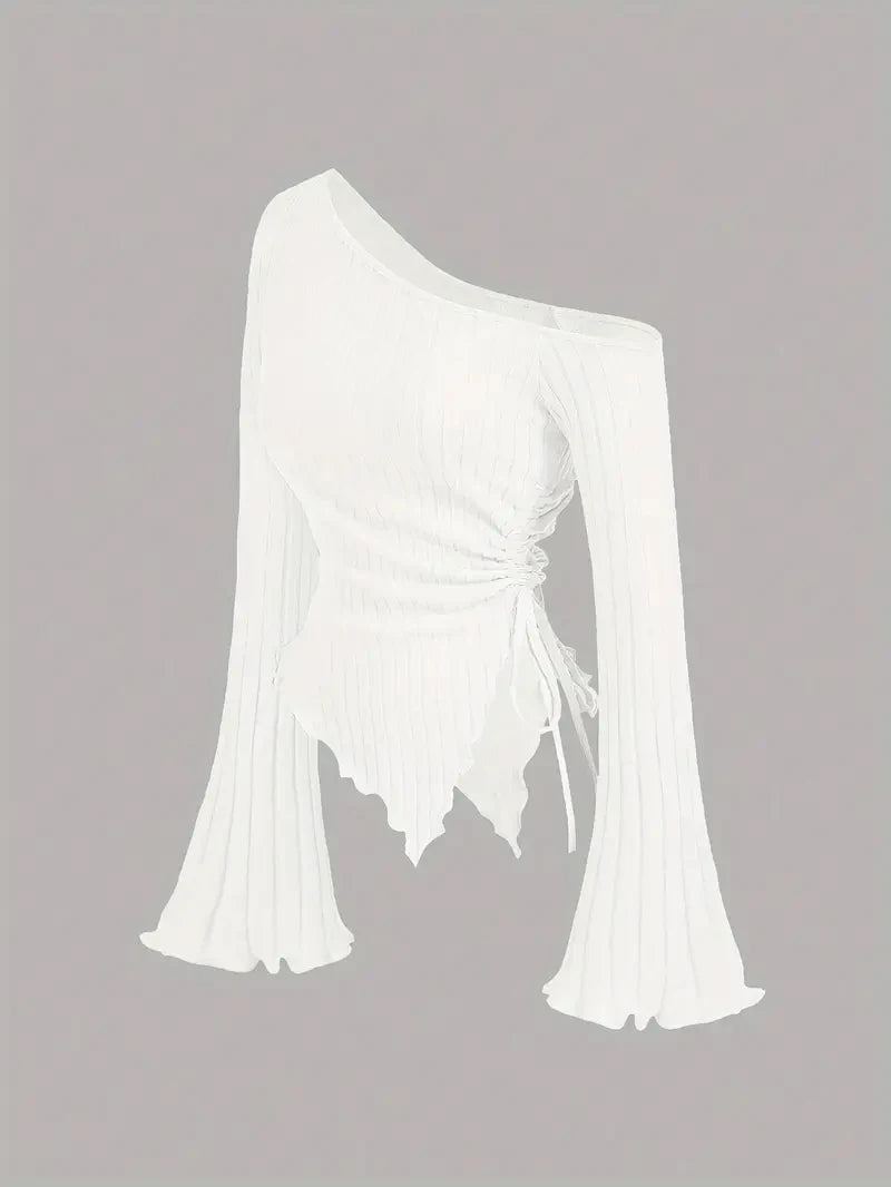 Women’s Slim-Fit Off-Shoulder Street Style Top