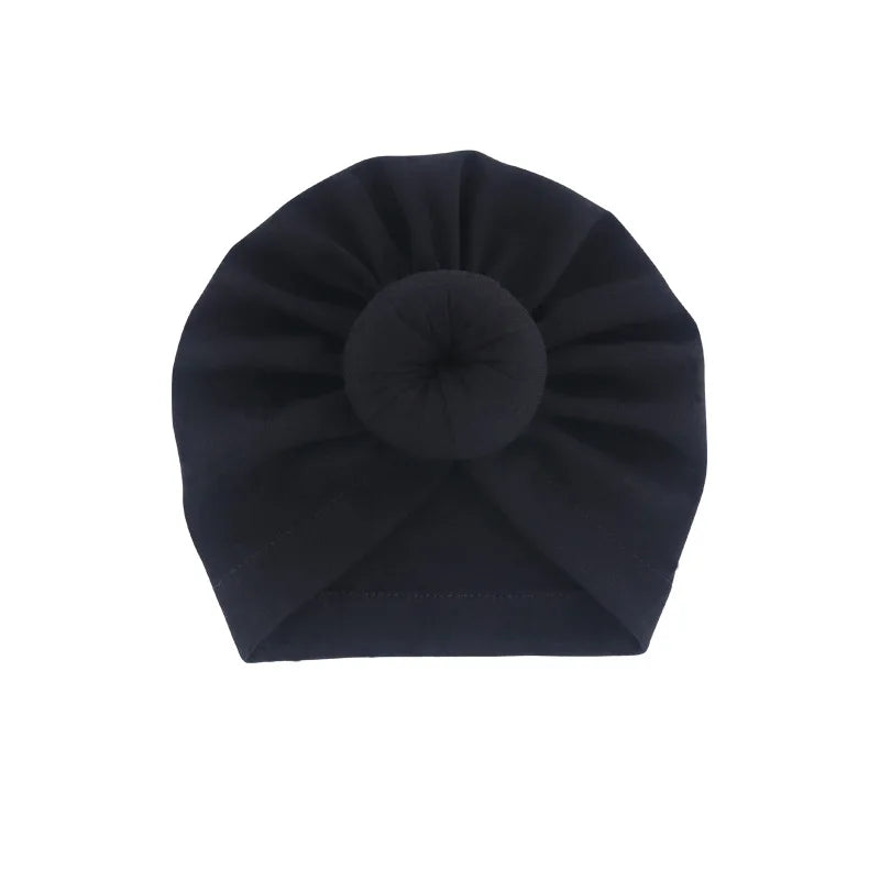 Infant Cotton Turban Hat – Knot Beanie for Baby Girls & Boys