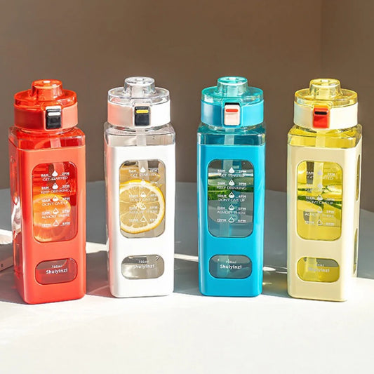 700ml Portable Sports Water Bottle – BPA-Free Plastic Straw Cup for Tea, Milk & Outdoor Use