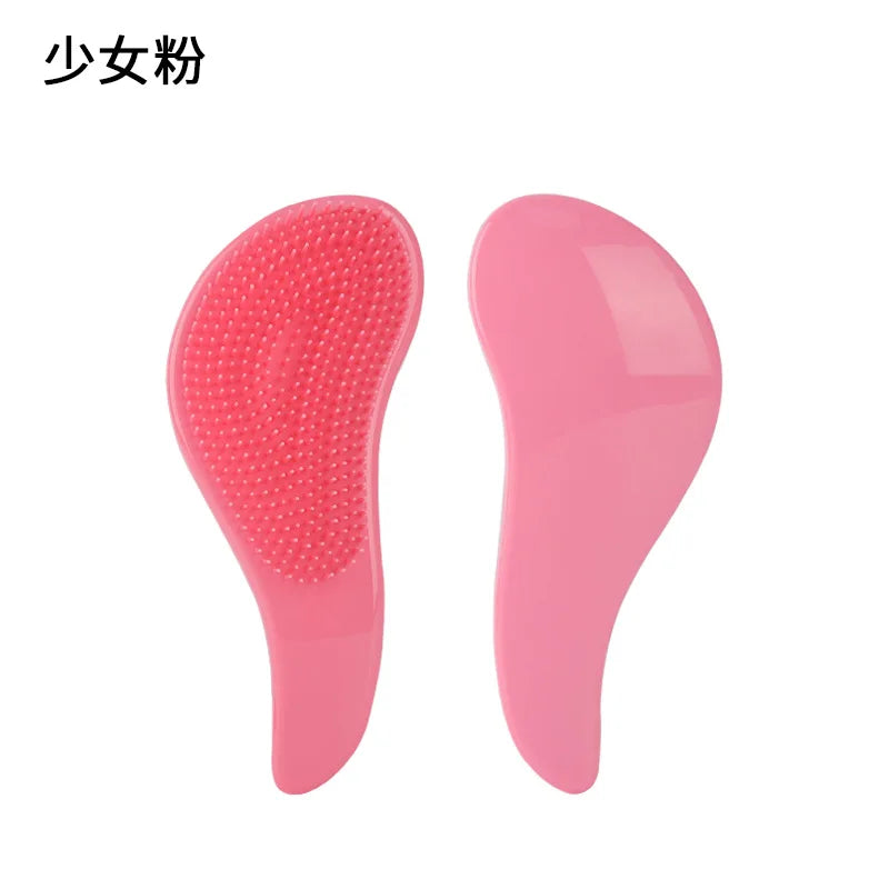 Marble Anti-Static Mini Comb – Plastic Detangling & Scalp Massage Hairbrush for Women, Shower & Salon Use