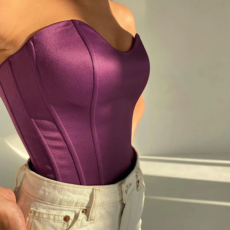 Sexy Strapless Slim Tube Top – Summer 2024