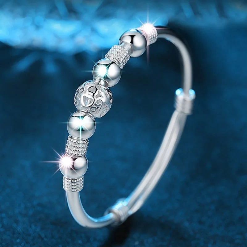 925 Sterling Silver Twist Heart Cuff Bracelet – Elegant Party Jewelry