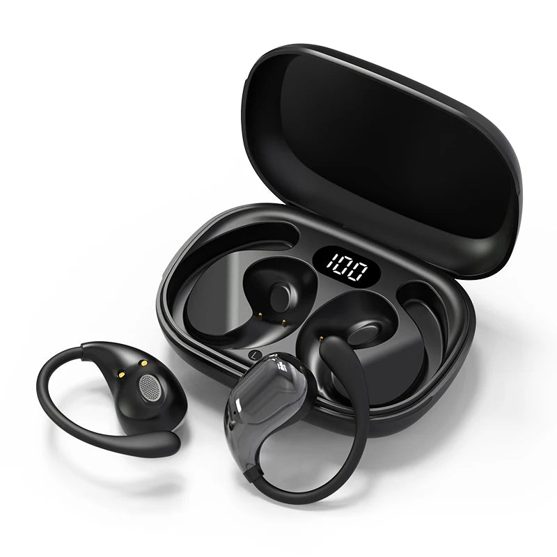 Bluetooth 5.4 TWS Ear Hook Earphones – HiFi, Waterproof, Touch Control