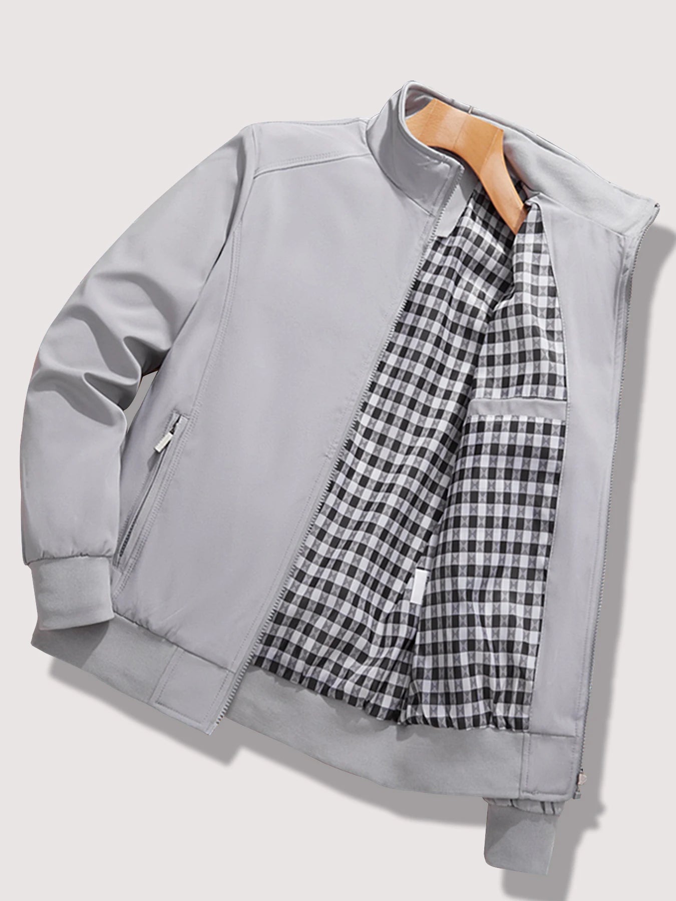 Men's 2024 Spring/Autumn Casual Solid Jacket – Stylish & Easy to Match