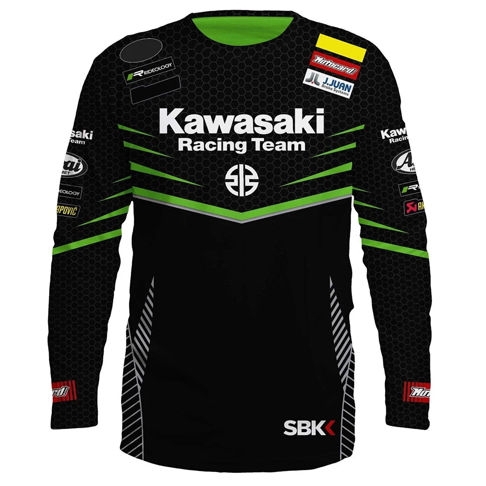 Kawasaki Racing Team Long-Sleeve T-Shirt – Men, Women & Kids | 2024 Sportswear