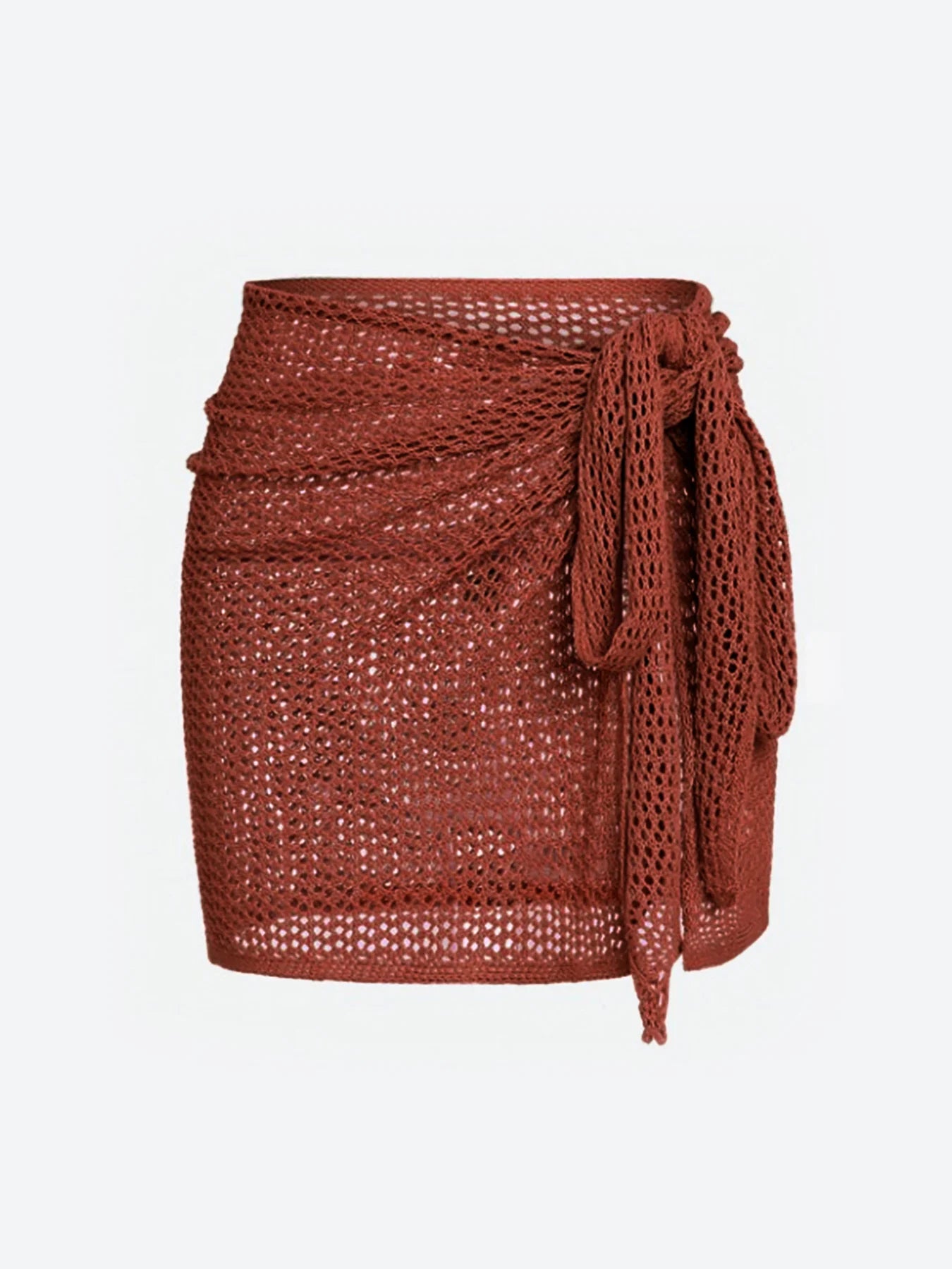 Women’s Knitted Hollow Beach Cover-Up Skirt – Sexy Summer Slit Design.