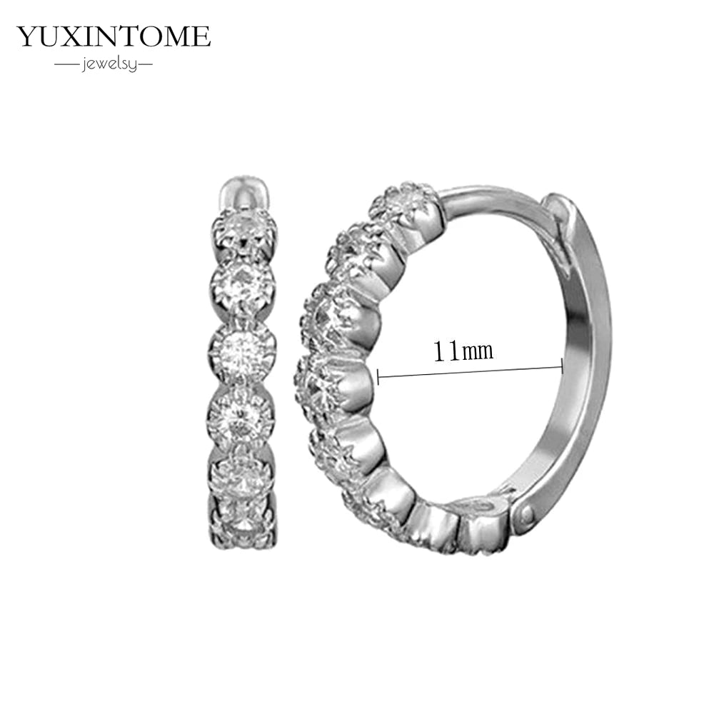 925 Sterling Silver White Zircon Tassel Hoop Earrings — Women’s Luxury Korean Fashion Jewelry 2025
