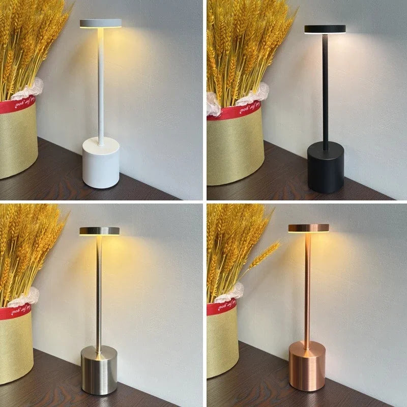 LED Touch Table Lamp – Rechargeable Wireless Night Light for Home & Hospitality