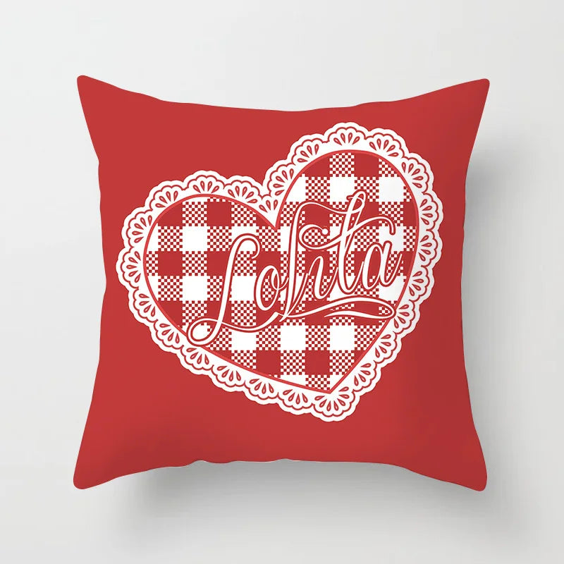 Home Decorative Pillowcase – Red Plaid Design