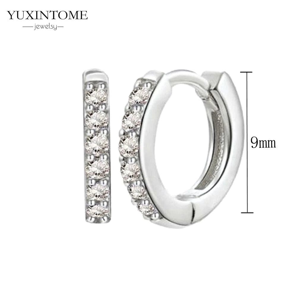 925 Sterling Silver White Zircon Tassel Hoop Earrings — Women’s Luxury Korean Fashion Jewelry 2025