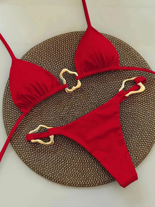 Sexy Halter Micro Bikini Set – Brazilian Thong Swimwear 2025
