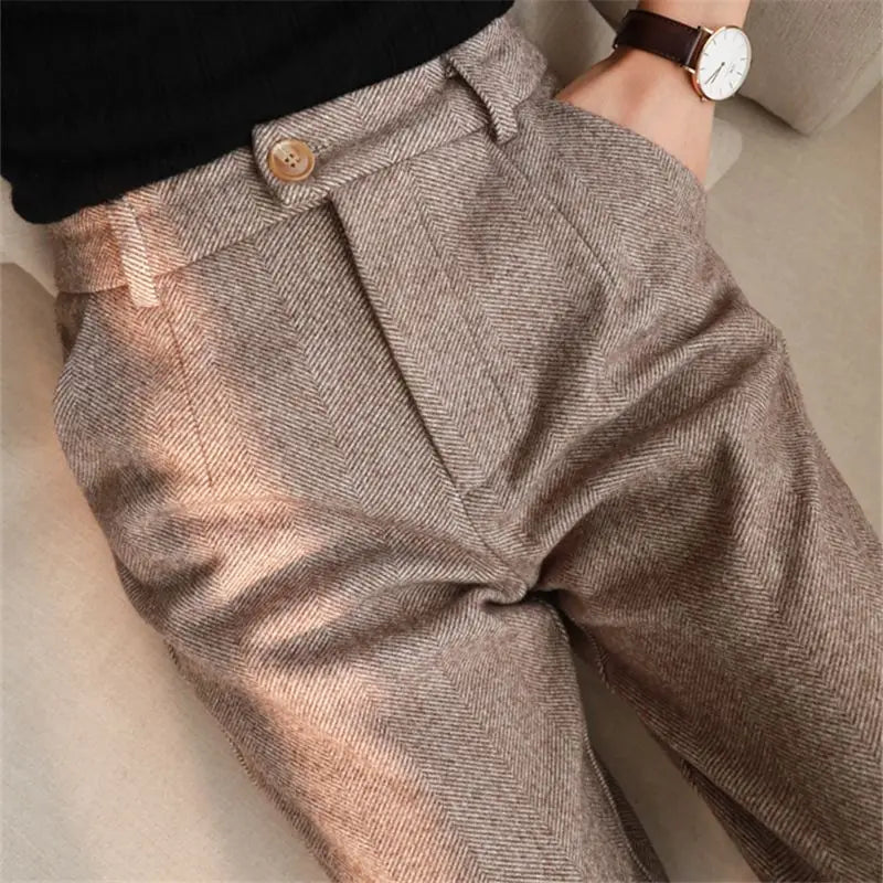 Women’s High Waist Harem Pants – Casual Office Trousers