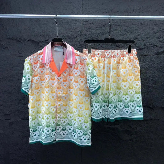 2025 Summer 3D Print Unisex Hawaiian Shirt & Shorts Set – Casual Y2K Style