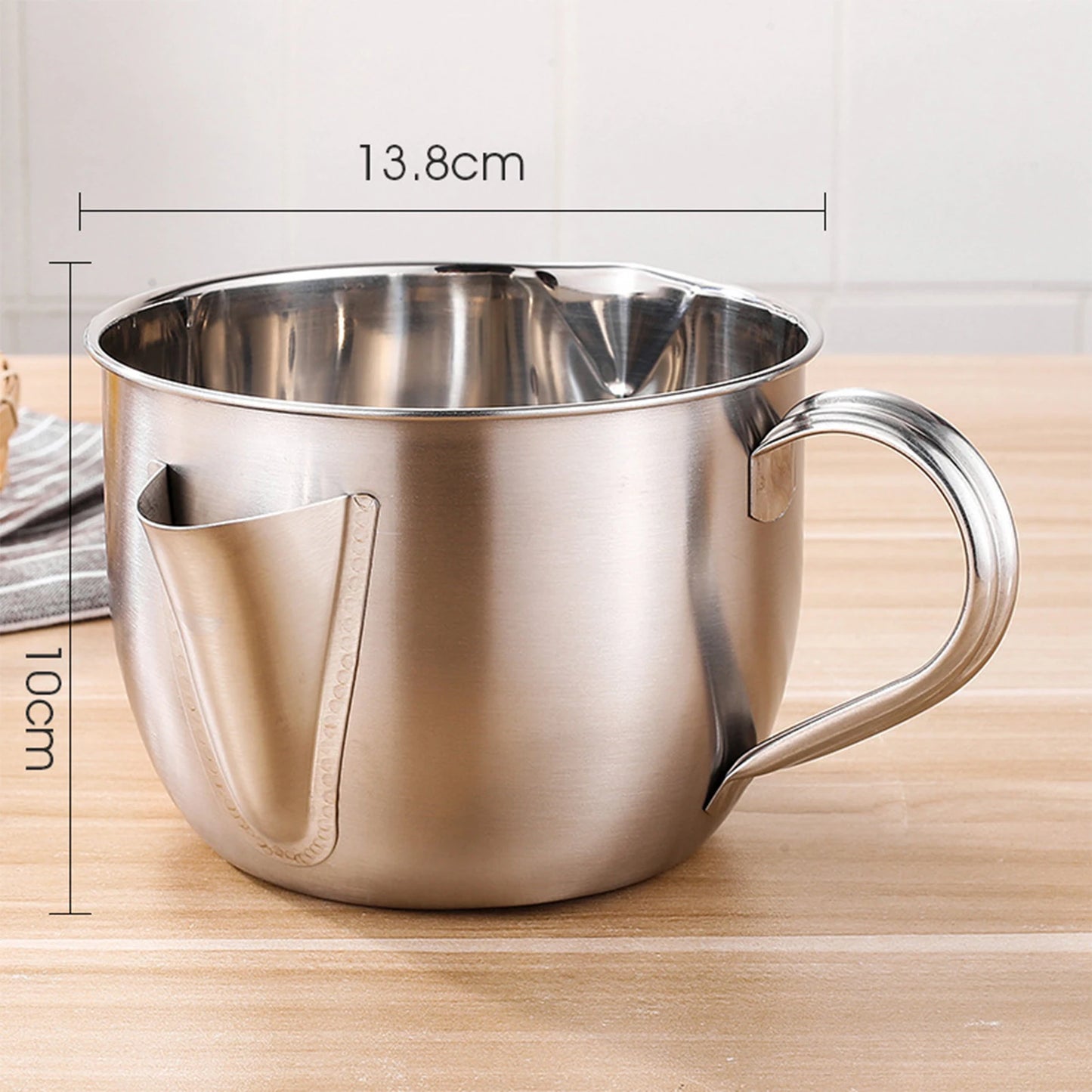 1000ML Stainless Steel Oil & Soup Separator with Handle