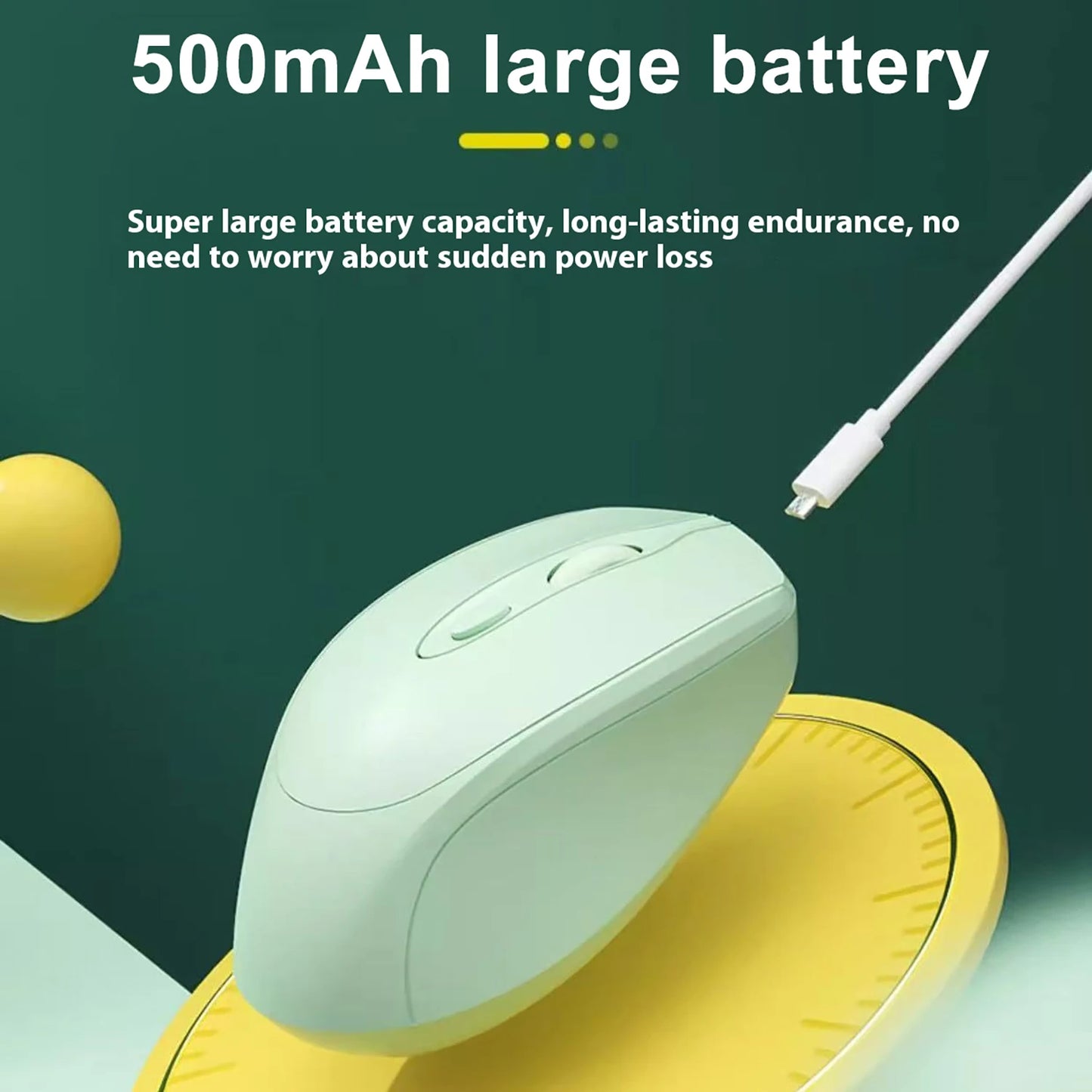 Bluetooth Wireless Mouse – Silent, Rechargeable, Multi-Device Compatible