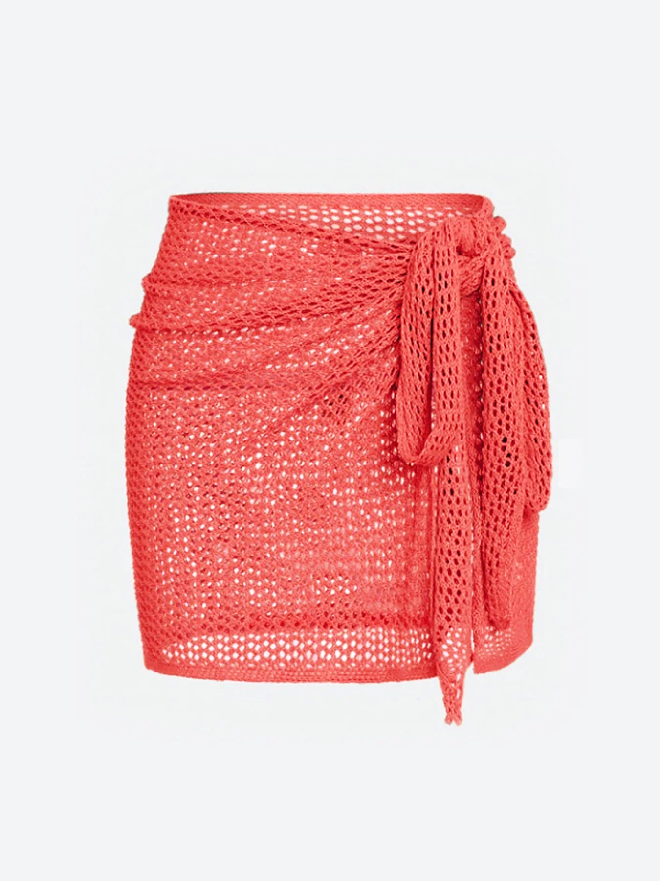 Women’s Knitted Hollow Beach Cover-Up Skirt – Sexy Summer Slit Design.