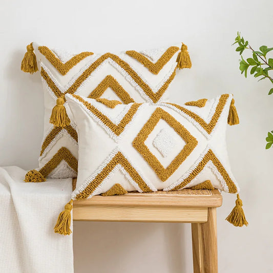 Cotton Embroidered Pillow Cover – Sofa/Home Decor