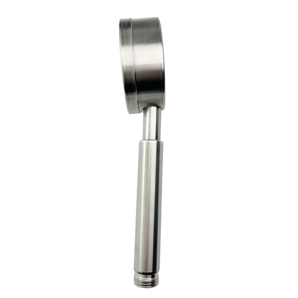 Brushed Stainless Steel Handheld Shower Head – Pressurized Water-Saving Filter Design
