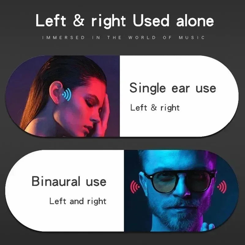 T75 Bone Conduction Bluetooth 5.3 Sports Headphones – Wireless, Waterproof, HiFi Sound, TWS Earphones.