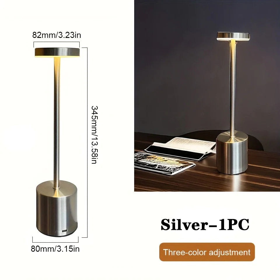 LED Touch Table Lamp – Rechargeable Wireless Night Light for Home & Hospitality