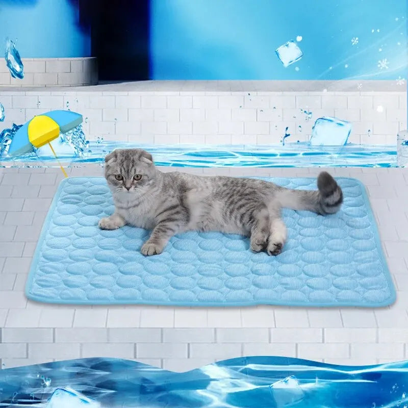 Pet Cooling Mat – Summer Ice Pad for Cats & Small Dogs, Durable Sofa & Bed Sleeping Blanket