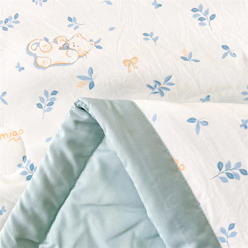 2025 Cotton Summer Quilt – Lightweight, Skin-Friendly, Ultra-Soft Printed Comforter/Blanket