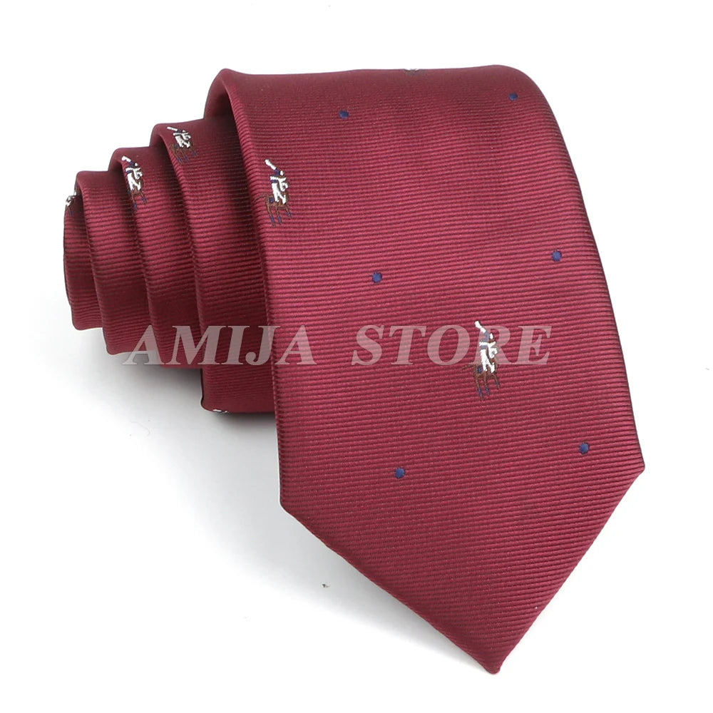 Men’s Jacquard Neck Ties 7cm – Floral & Stripe Design Necktie for Wedding, Party, Business & Daily Wear Gift