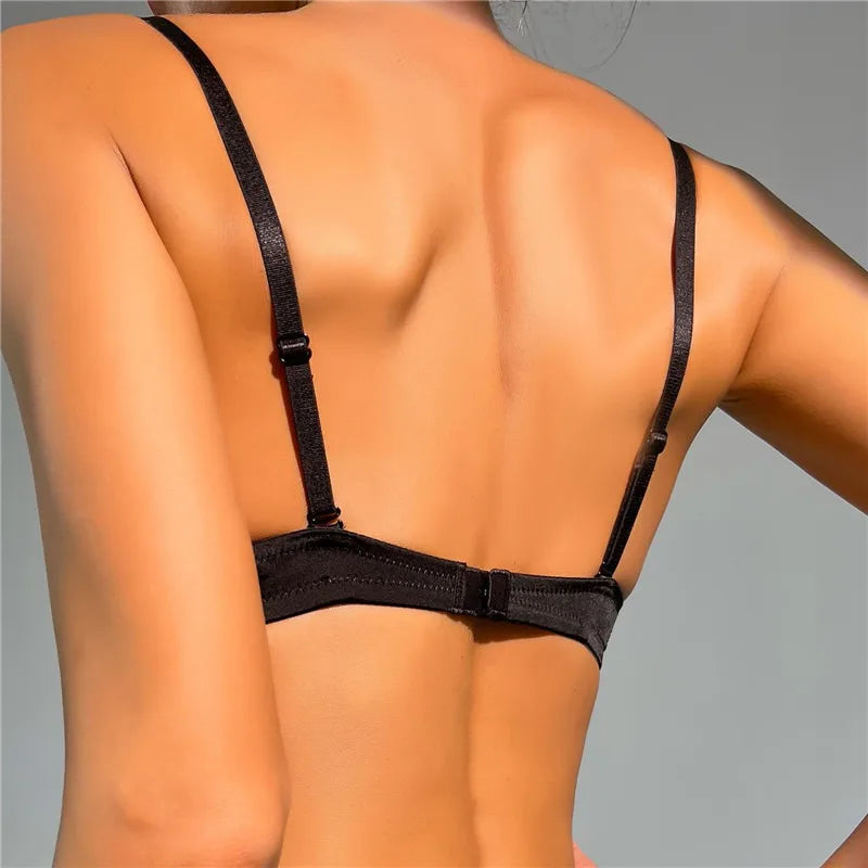 Women’s Push-Up Backless Bra – Seamless Deep V Invisible Lingerie for Low-Cut & Wedding Dresses