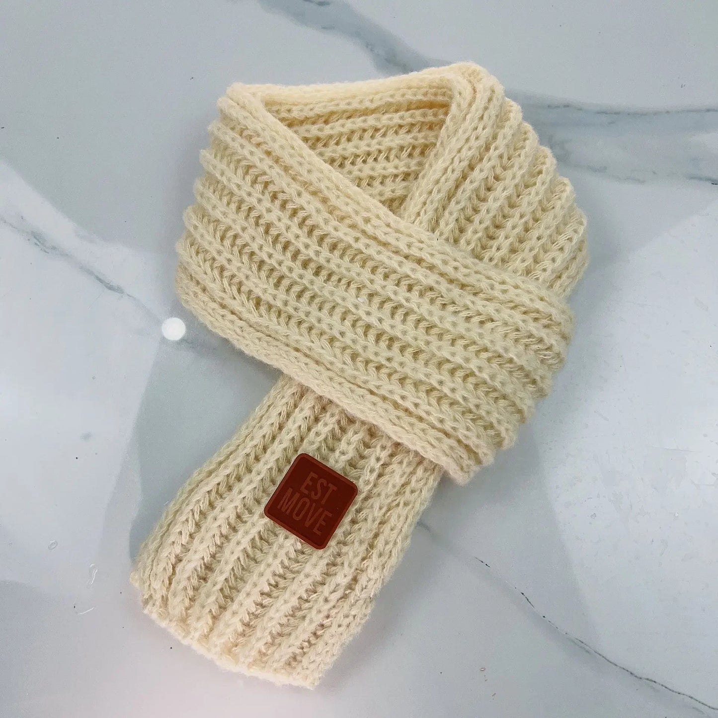Kids' Autumn Winter Knitted Scarf – Soft Neck Warmer for Boys & Girls