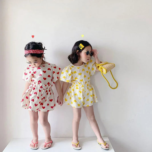 2PCS Baby Girl Clothes Set Summer Kids Outfits Cotton Pajama Suit Toddler Infant Boys Girls Clothing