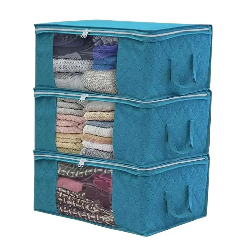 Large Capacity Foldable Quilt Storage Bag, Dust-Proof Organizer