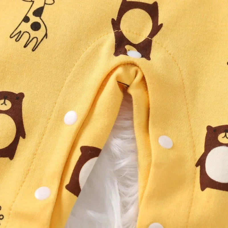 Newborn Baby Romper — 100% Cotton, 0–18M, Unisex, Long Sleeve, Soft & Cute, Autumn/Spring