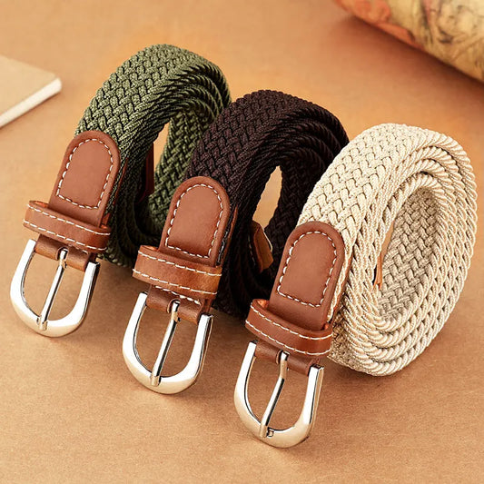 Elastic Woven Belt – Casual, Versatile Fit for Men & Women