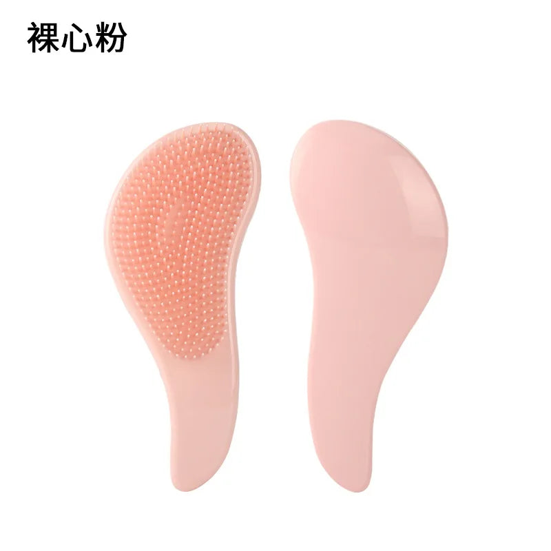 Marble Anti-Static Mini Comb – Plastic Detangling & Scalp Massage Hairbrush for Women, Shower & Salon Use