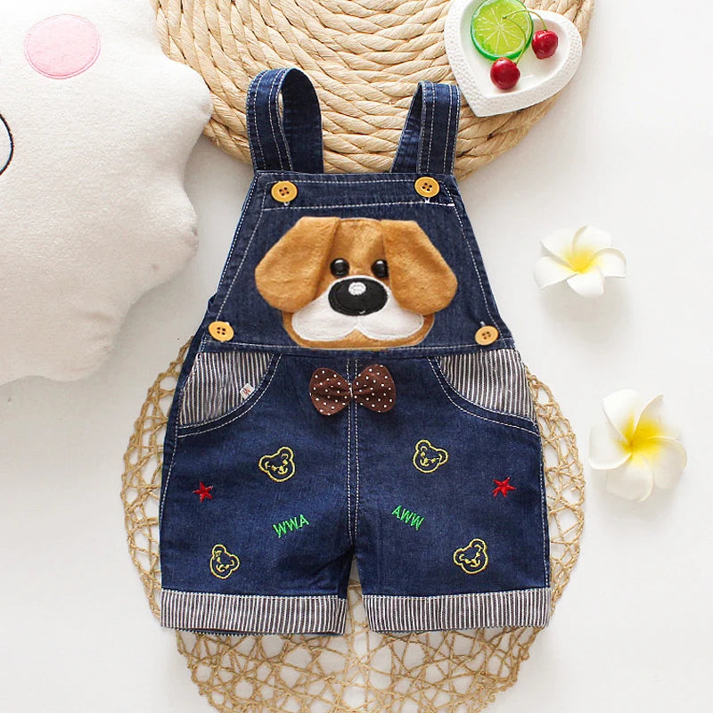 IENENS Summer Baby Kids Denim Overalls Jumper Pants Shorts Playsuit Toddler Infant Boys Girls Clothing Trousers