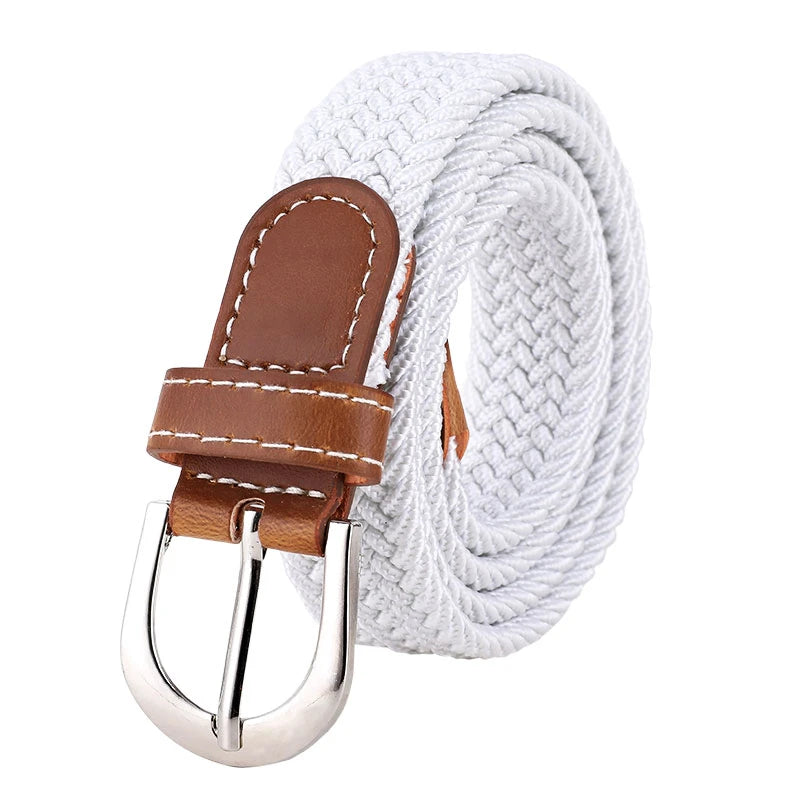 Elastic Woven Belt – Casual, Versatile Fit for Men & Women