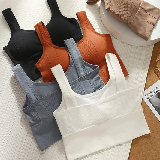 Women’s Seamless Sports Bra – Breathable, Anti-Sweat, Shockproof Yoga & Fitness Crop Top