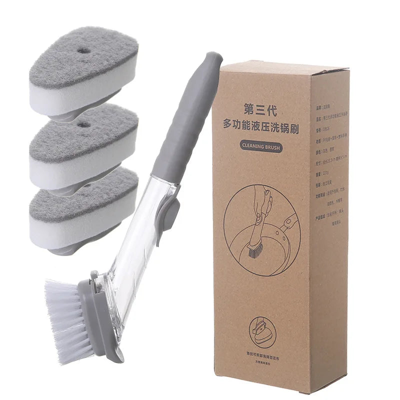 Long Handle Dishwashing Brush with Sponge