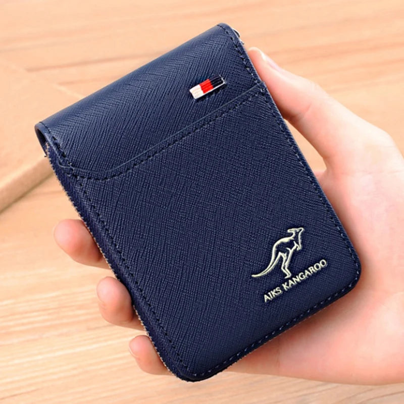 PU Leather Credit Card Holder Wallet – Small RFID Card Purse for Men & Women