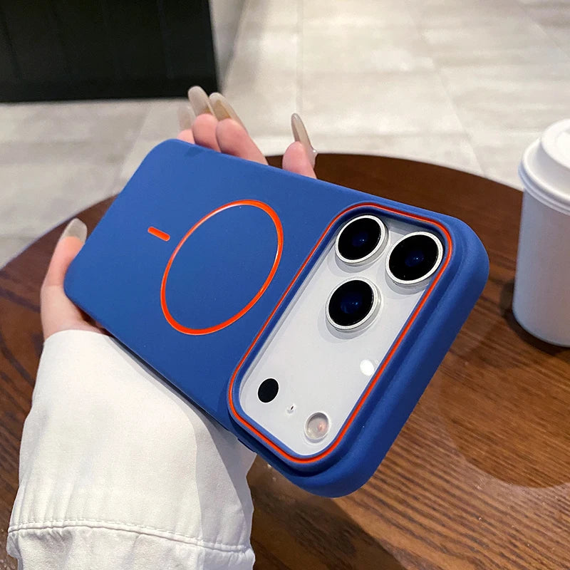 MagSafe Magnetic Wireless Charging Luxury Matte TPU Bumper Phone Case for iPhone 17 / 17 Pro / 17 Pro Max