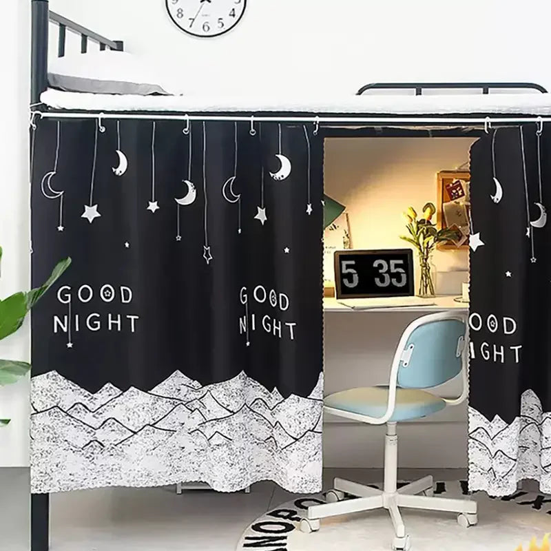 Blackout Privacy Bed Curtain – Dustproof Cover for Bunk & Single Beds