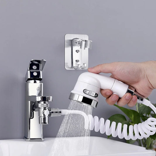 Flexible Shower Head & Faucet Nozzle – Hair Wash & Toilet Spray Attachment