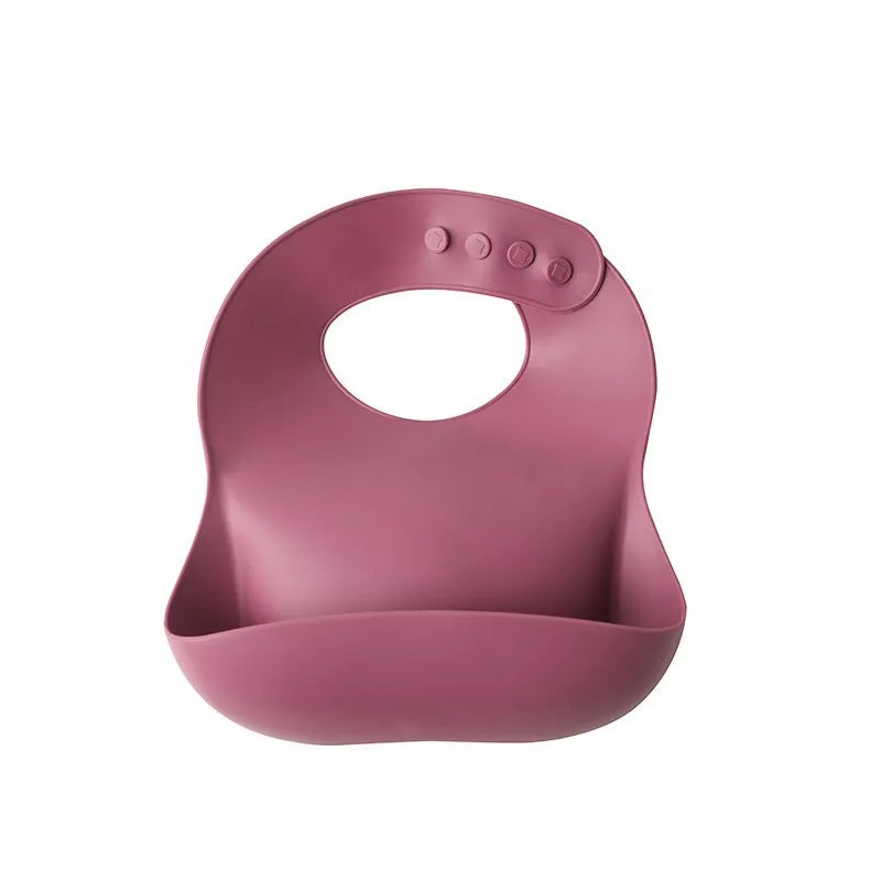 Baby Silicone Bib – Waterproof, Soft, Adjustable Feeding Bib for Toddlers, Boys & Girls